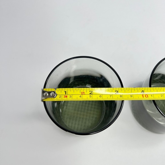 2 Smoke Grey MCM Tumblers Glass Drink Cup‎ Vintage Barware 3.5" x 3.25" - Picture 12 of 12